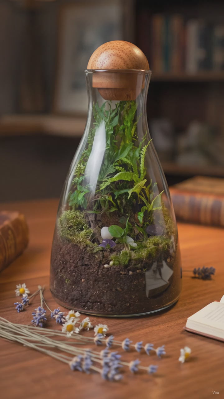 Forest Sphere Self-Sustaining Terrarium